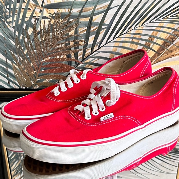 Vans Other - VANS RED & WHITE SNEAKERS Mens 9.5 Women’s 11